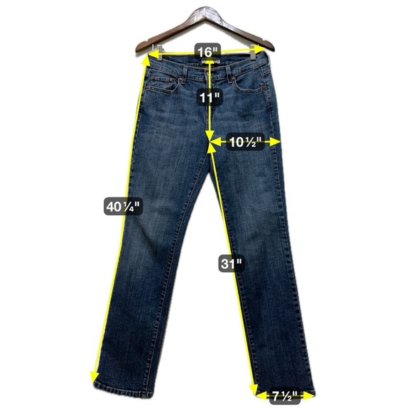 123 Levi's | Egypt Women's Straight Leg Blue Denim Jeans (size 8) - Picture 3 of 11